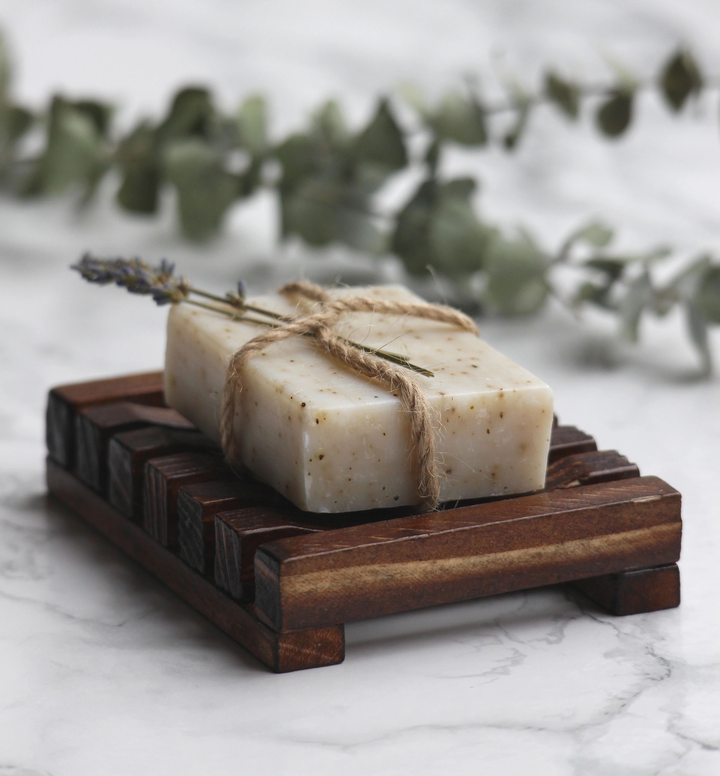 handmade soap and candles workspace